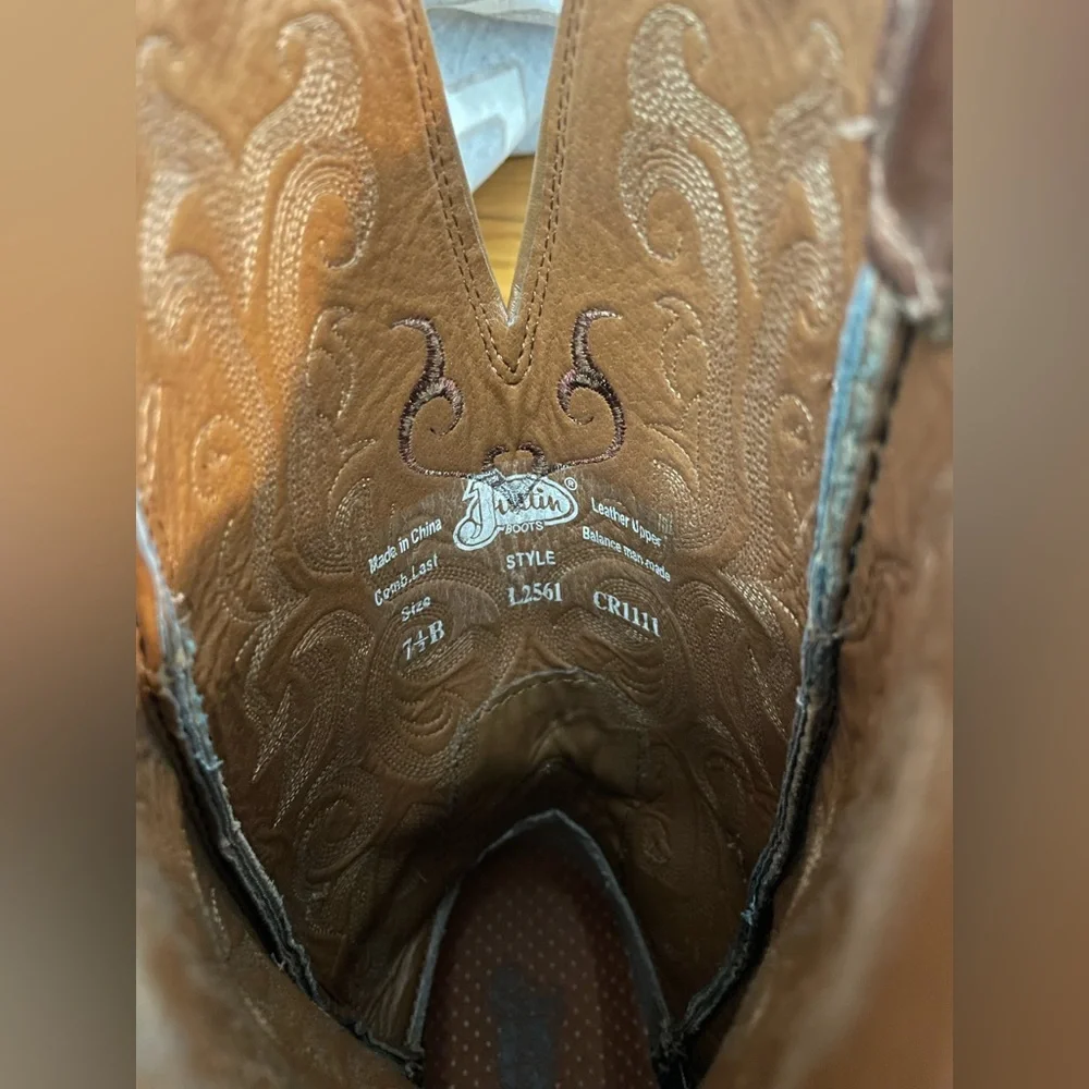 Justin McKayla Leather Cowboy/Western Boots - Picture 13 of 14